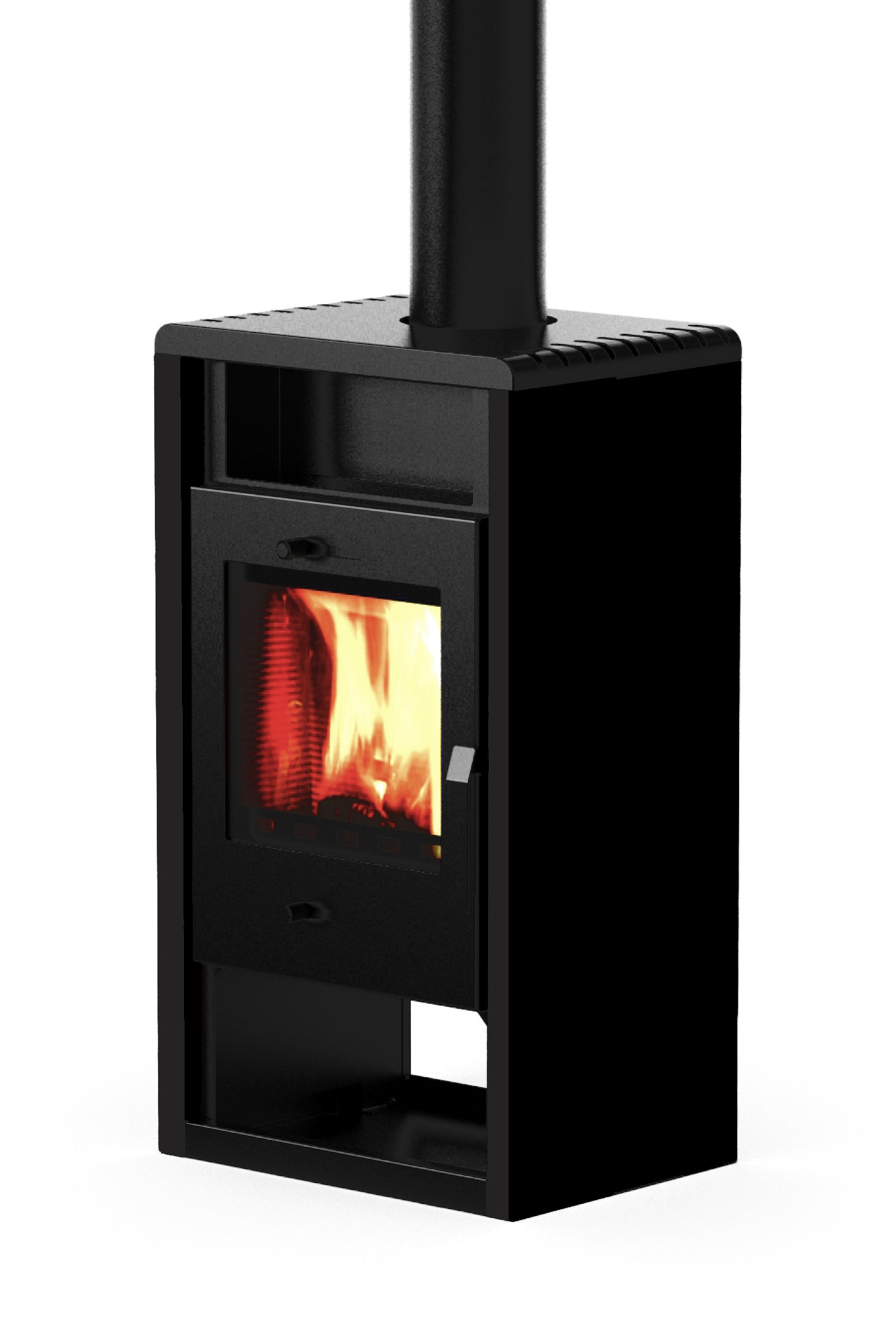 Estufa de lena enerlam f0202 negra