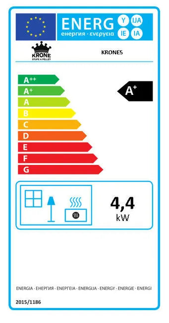 Estufa de pellet pasillo KRONE 4.9 kW blanco(Box wifi incluido)