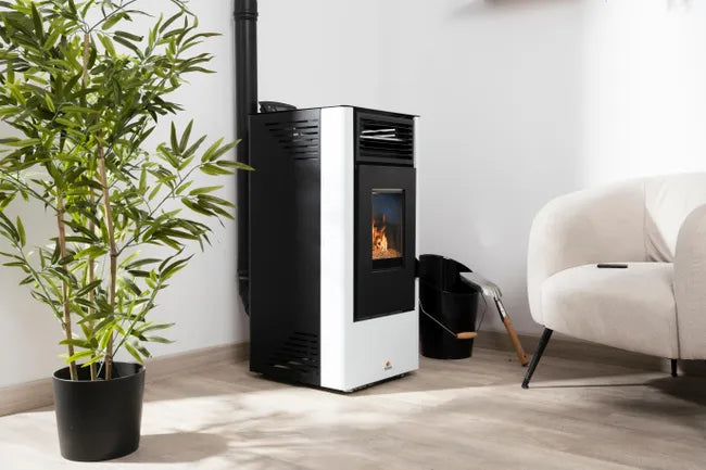 Estufa de pellet WATT 9 kW blanco